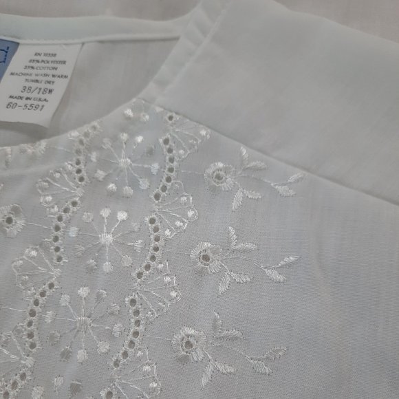 Vtg 60s embroidered eyelet blouse - David Peet brand - Picture 8 of 10